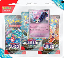 Load image into Gallery viewer, Pokemon Scarlet and Violet SV7 Stellar Crown 3-Pack Blister - Pre-Order
